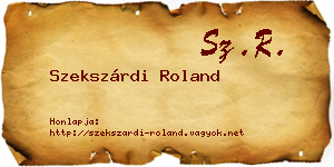 Szekszárdi Roland névjegykártya