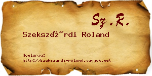 Szekszárdi Roland névjegykártya